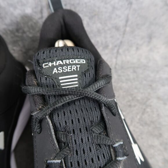 Under Armour Shoes Mens 11.5 Athletic Trainer Charged Assert Running Black White - Picture 5 of 16